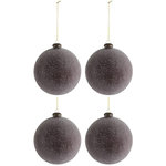 Paris Prix Lot de 4 Boules de Noël  Perles  12cm Bordeaux