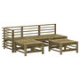 Voir la diapositive 3 : VIDAXL Salon de jardin 5 pcs avec coussins bois de pin impregne