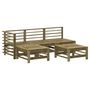Voir la diapositive 3 : VIDAXL Salon de jardin 5 pcs avec coussins bois de pin impregne