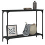 Voir la diapositive 3 : VIDAXL Table console noir 101x30,5x75 cm bois d'ingenierie