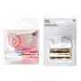 RICO DESIGN 10 mini masking tapes iridescent 1,2 cm x 1,8 m - Blanc & rose, or & argent