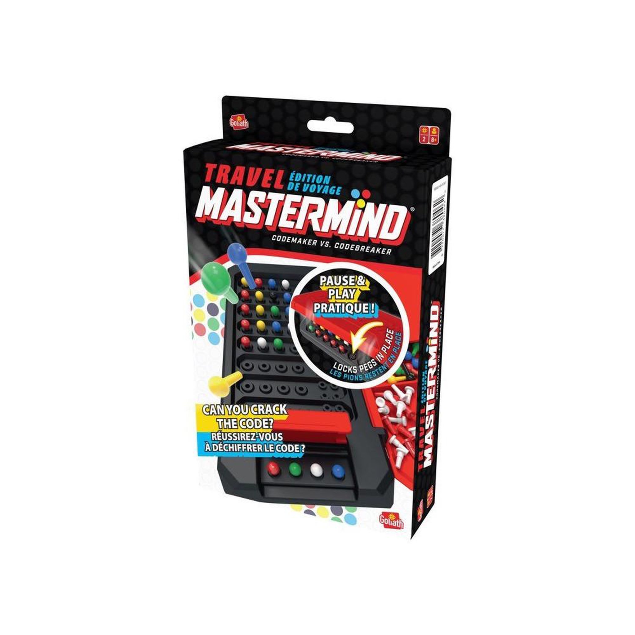 Voir la diapositive 2 : GOLIATH Jeu de logique Mastermind en coffret de voyage compact pour 2 joueurs, étui verrouillable