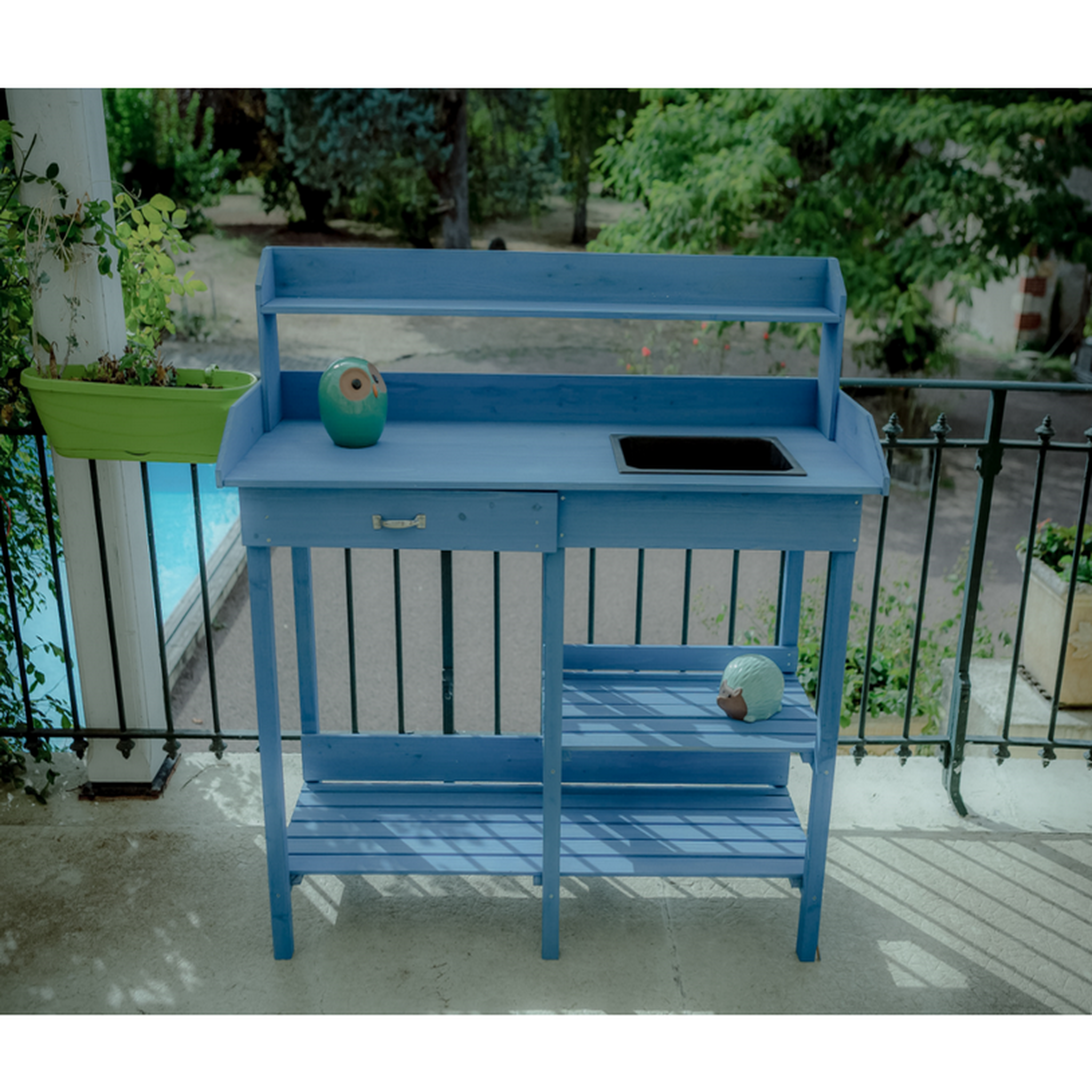 Hisense Table multiusages lasurée bleue - tab1105