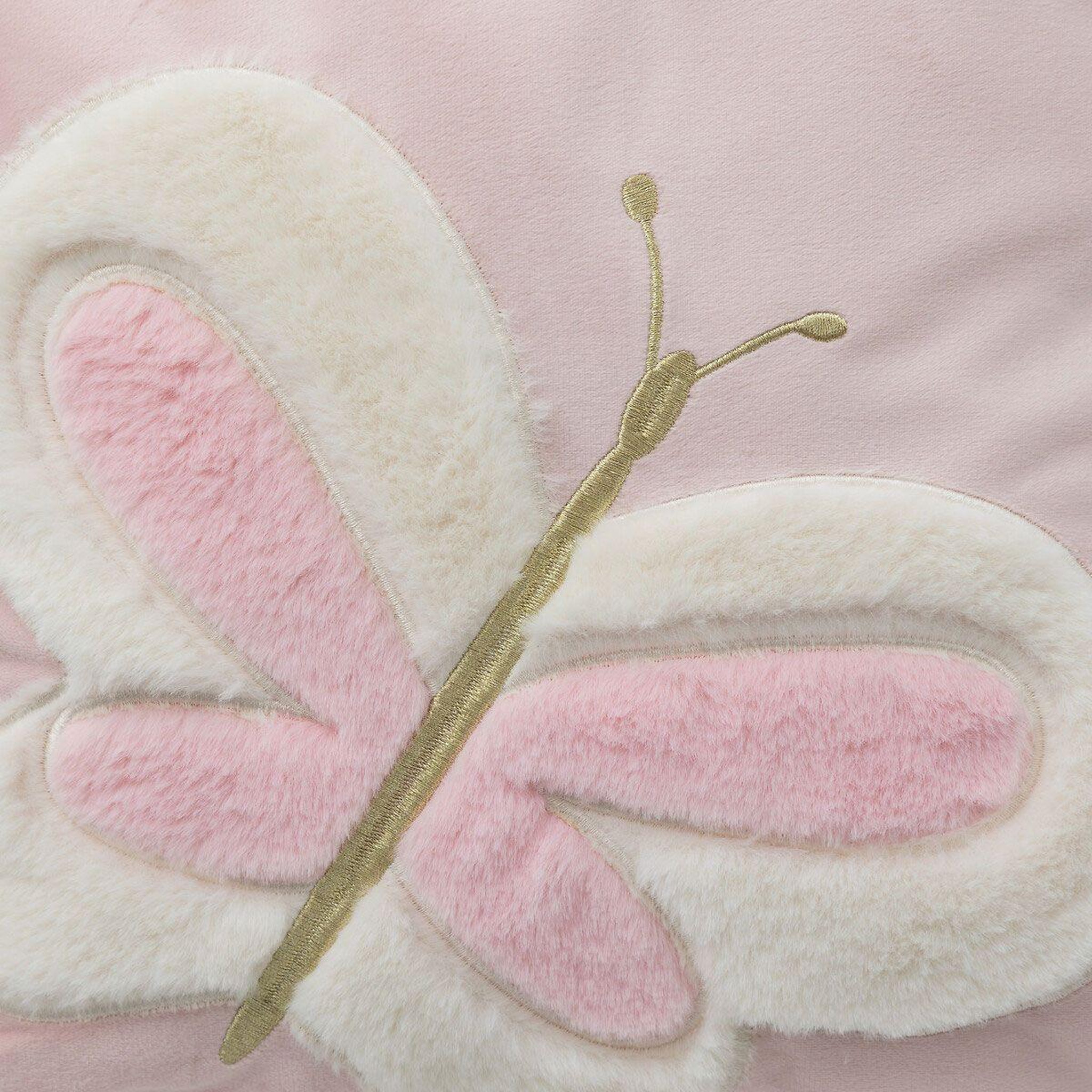 Voir la diapositive 2 : Atmosphera Kids Coussin enfant déco  papillon  39x39cm rose