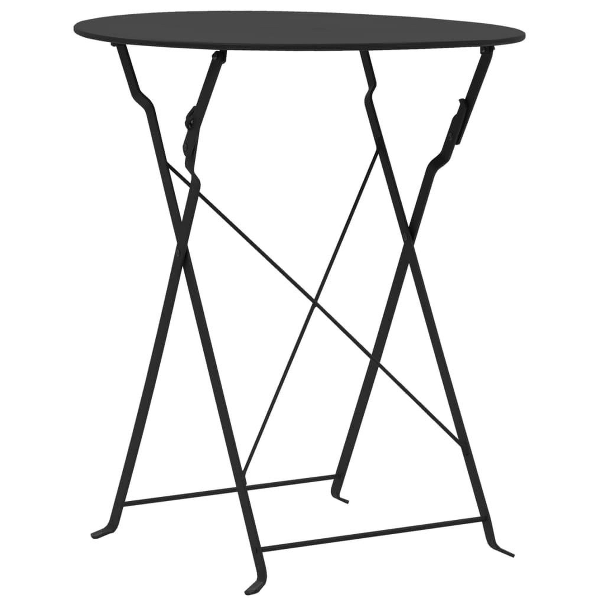 Voir la diapositive 2 : VIDAXL Ensemble de bistro 3 pcs Acier Noir