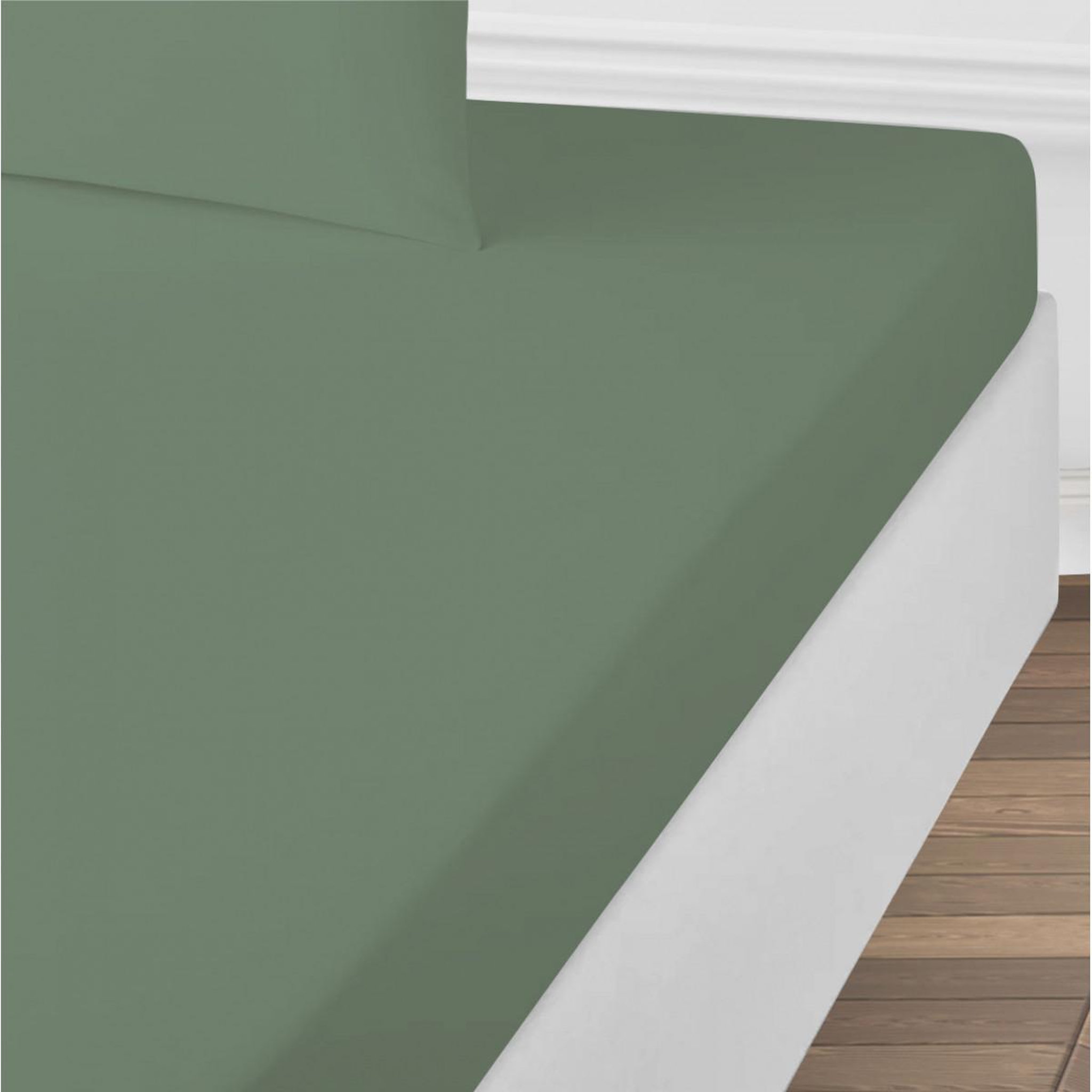 Voir la diapositive 4 : FUTURE HOME Drap housse uni en coton 57 fils