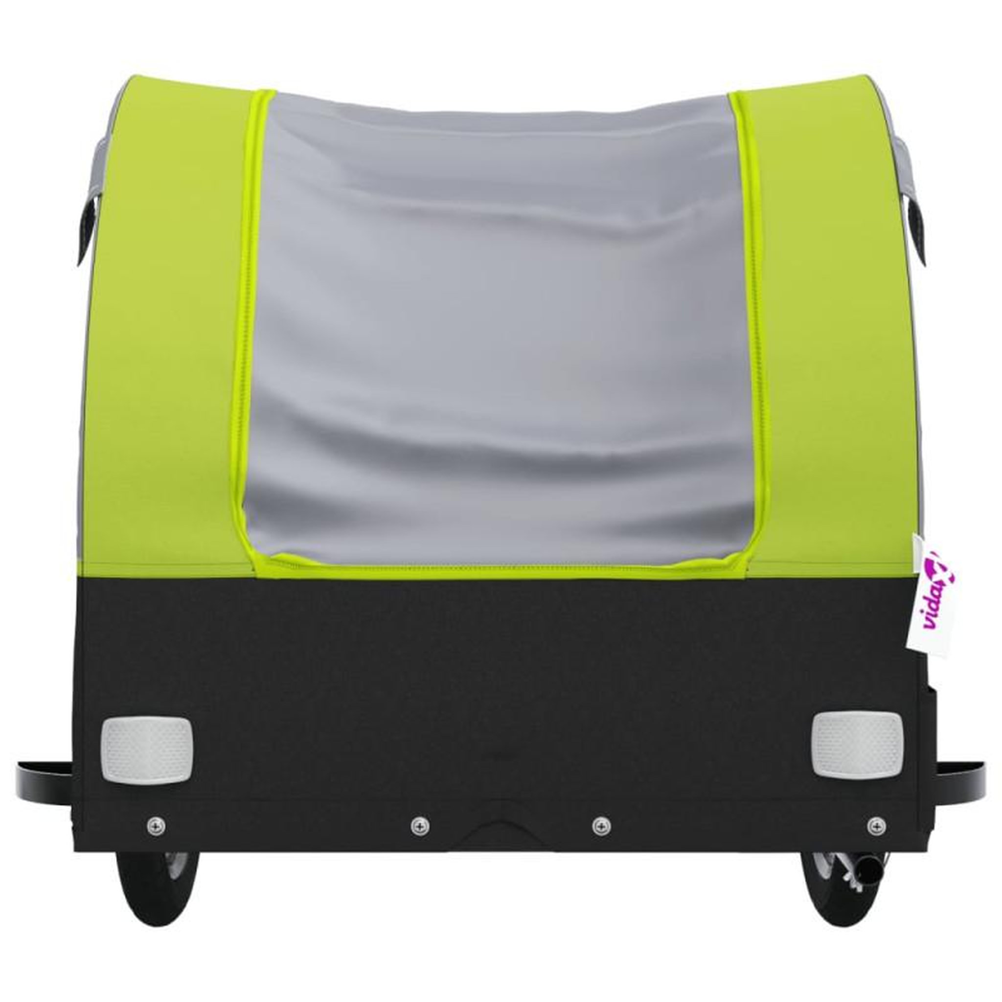 Voir la diapositive 6 : VIDAXL Remorque de vélo noir et vert 30 kg fer