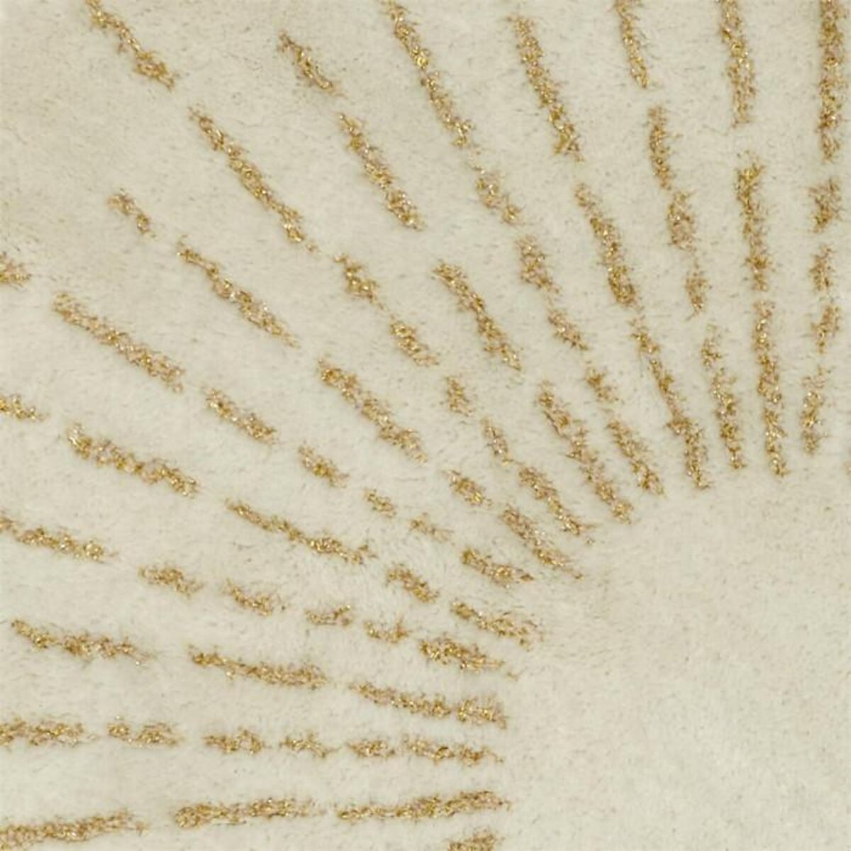 Paris Prix Tapis Rond Enfant  Soleil Métallisé  80cm Beige