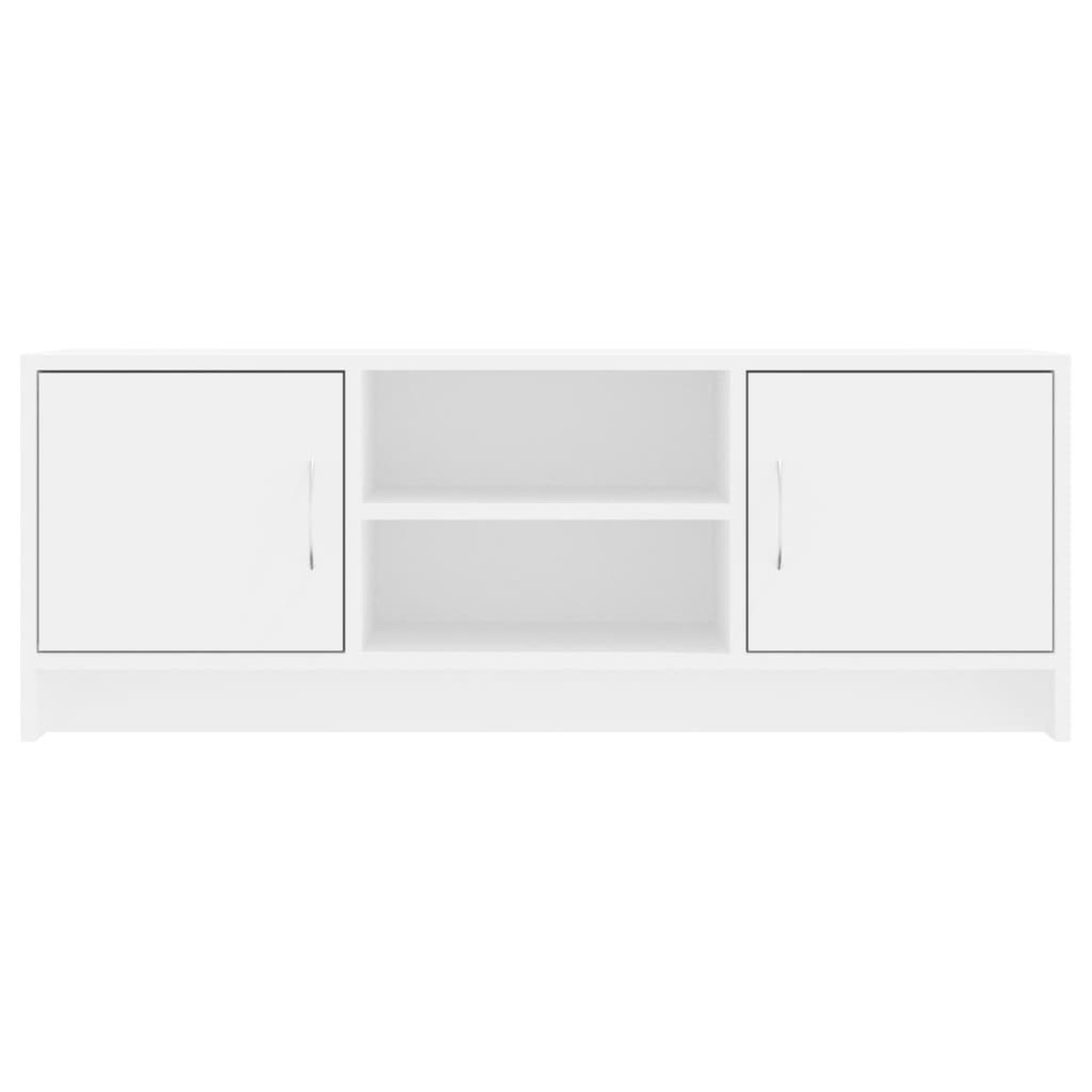 Voir la diapositive 5 : VIDAXL Meuble TV blanc 102x30x37,5 cm bois d'ingenierie
