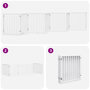 Voir la diapositive 5 : VIDAXL Barriere pour chien porte pliable 8panneaux blanc bois peuplier