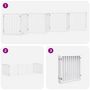 Voir la diapositive 5 : VIDAXL Barriere pour chien porte pliable 8panneaux blanc bois peuplier