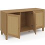 Voir la diapositive 4 : ID MARKET Buffet bas vintage 113 cm HANAE 3 portes effet naturel cannage