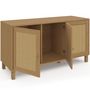 Voir la diapositive 4 : ID MARKET Buffet bas vintage 113 cm HANAE 3 portes effet naturel cannage