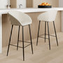 Voir la diapositive 2 : Rendez vous déco Lot de 2 chaises de bar effet laine bouclette blanche 75 cm-Marquise