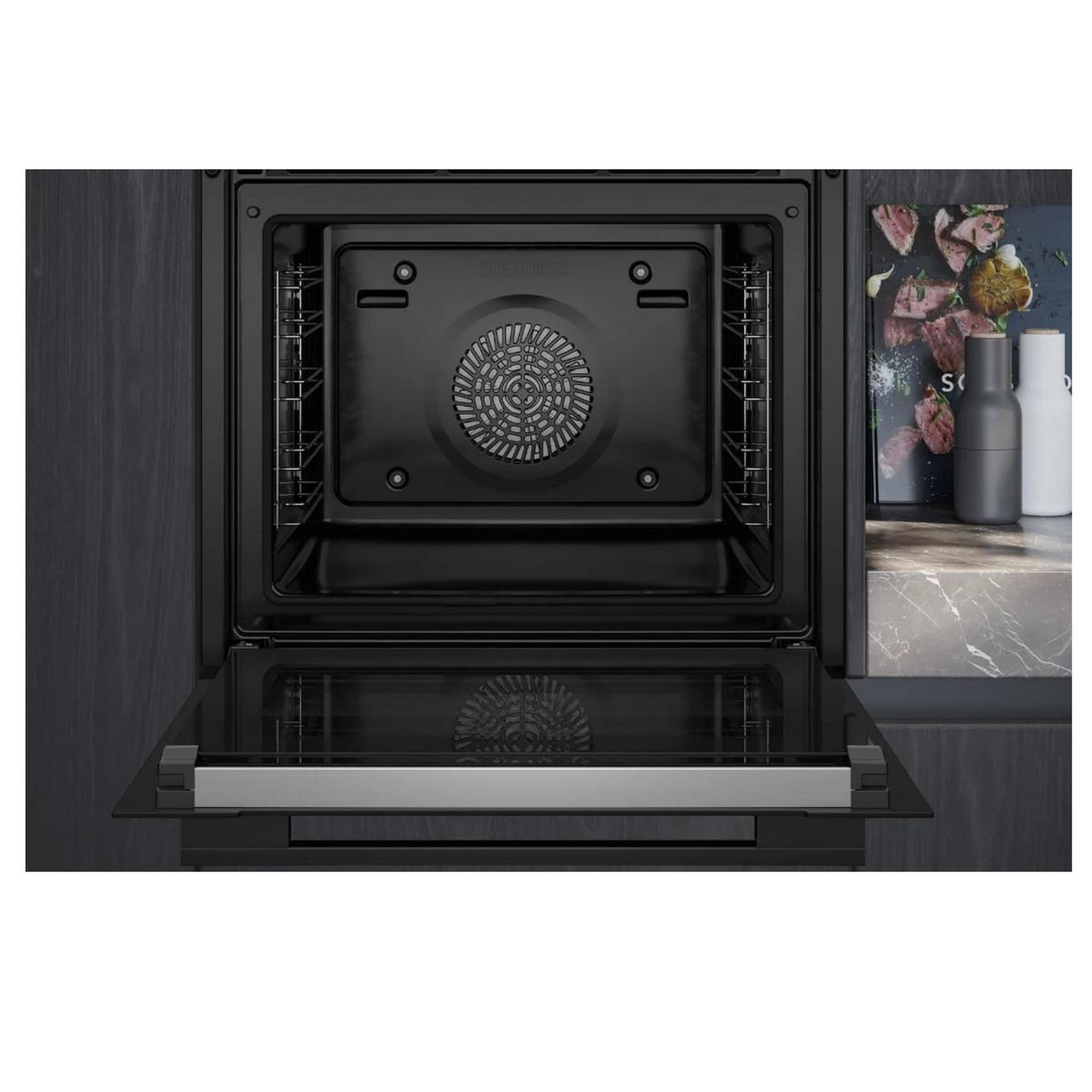 Voir la diapositive 3 : Siemens Four intégrable multifonction 71l 60cm a+ pyrolyse noir - hb776g3b1