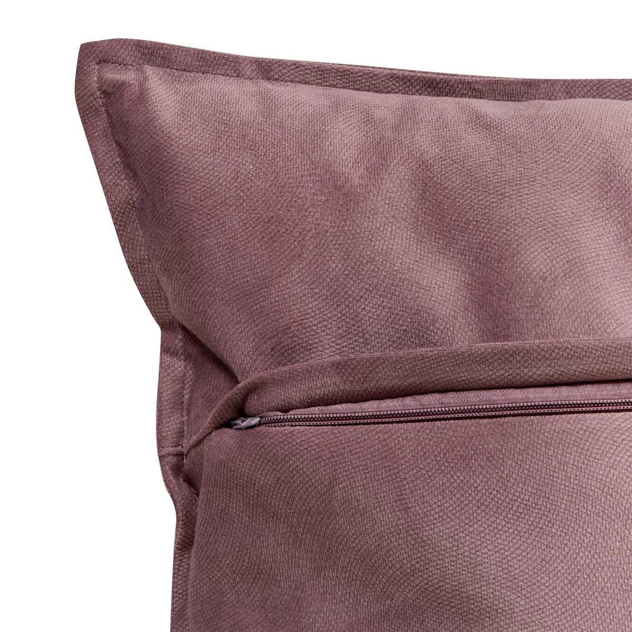 Voir la diapositive 3 : ATMOSPHERA Coussin déco uni  lilou  45x45cm parme
