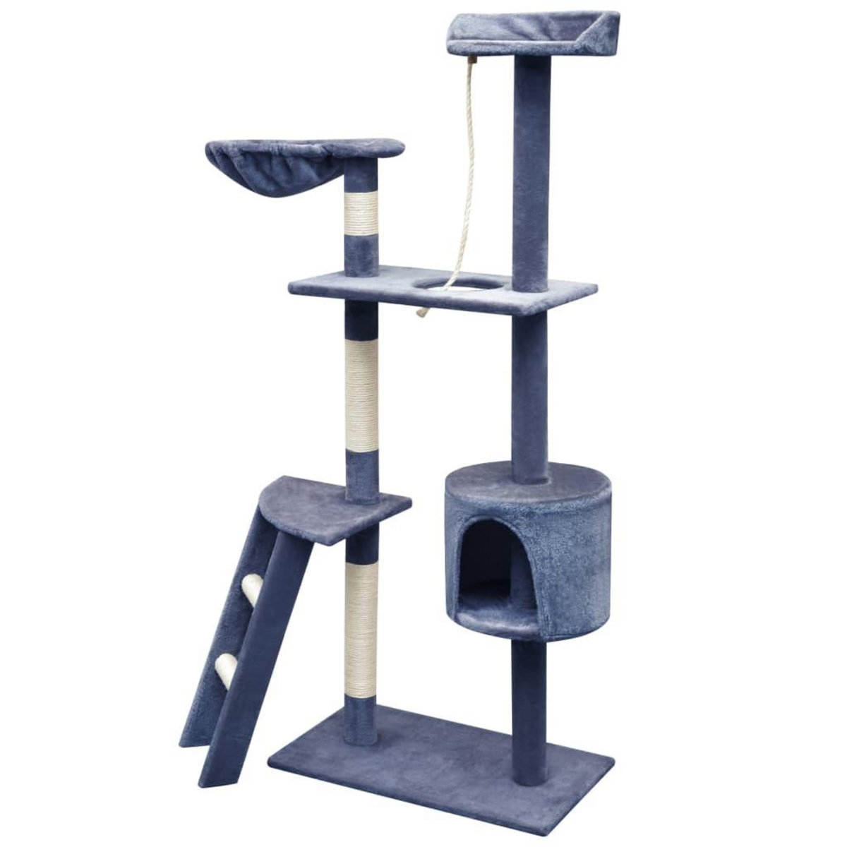VIDAXL Arbre a chat avec griffoirs en sisal 150 cm Bleu fonce