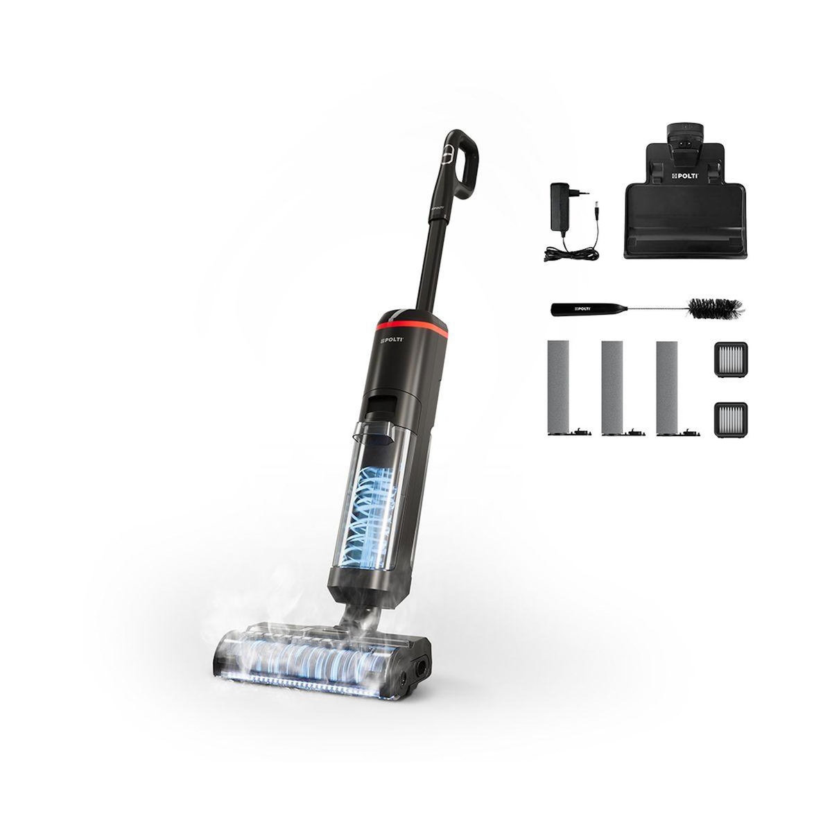POLTI Aspirateur laveur RollySteam WD40C sans fil avec fonction vapeur