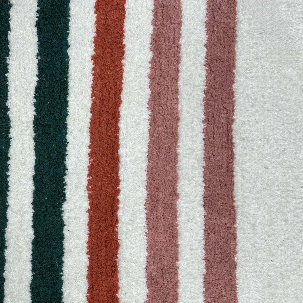 GUY LEVASSEUR Tapis enfant doux à rayures 50x80cm