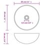 Voir la diapositive 6 : VIDAXL Lavabo de salle de bain Ceramique Rose mat Rond