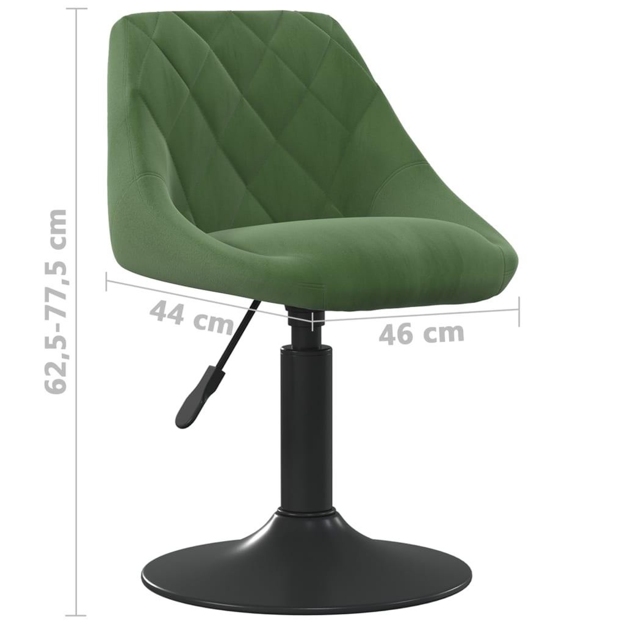 Voir la diapositive 6 : VIDAXL Chaise de salle a manger Vert fonce Velours