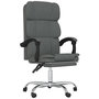 Voir la diapositive 2 : VIDAXL Fauteuil inclinable de bureau Gris fonce Tissu