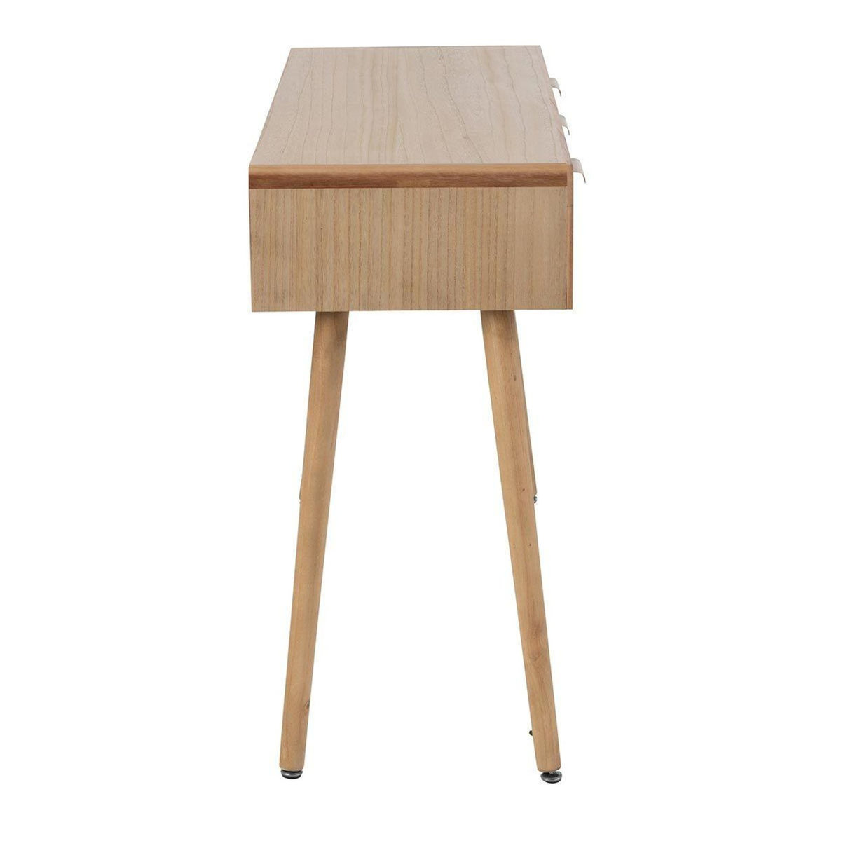 Paris Prix Console 3 Tiroirs en Bois  Nivelo  110cm Naturel