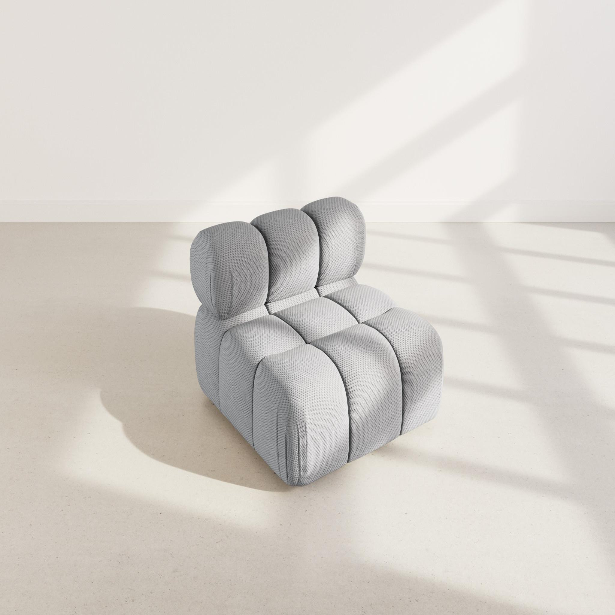 Voir la diapositive 3 : BEST MOBILIER Ruby - module d'assise en velours texturé