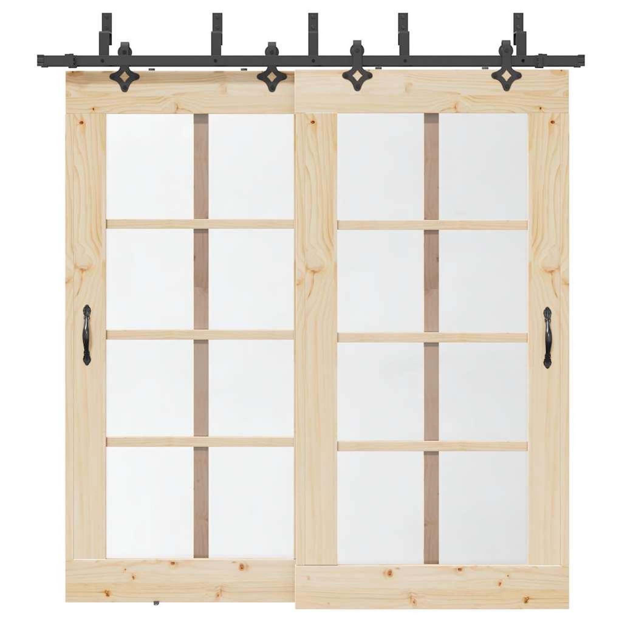 VIDAXL Kit de quincaillerie de porte coulissante 213,5 cm acier noir