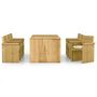 Voir la diapositive 2 : VIDAXL Ensemble a manger de jardin 7 pcs avec coussins pin impregne