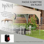 Voir la diapositive 5 : OUTSUNNY Tonnelle barnum pop-up pliant 3 x 3 m sac de transport beige
