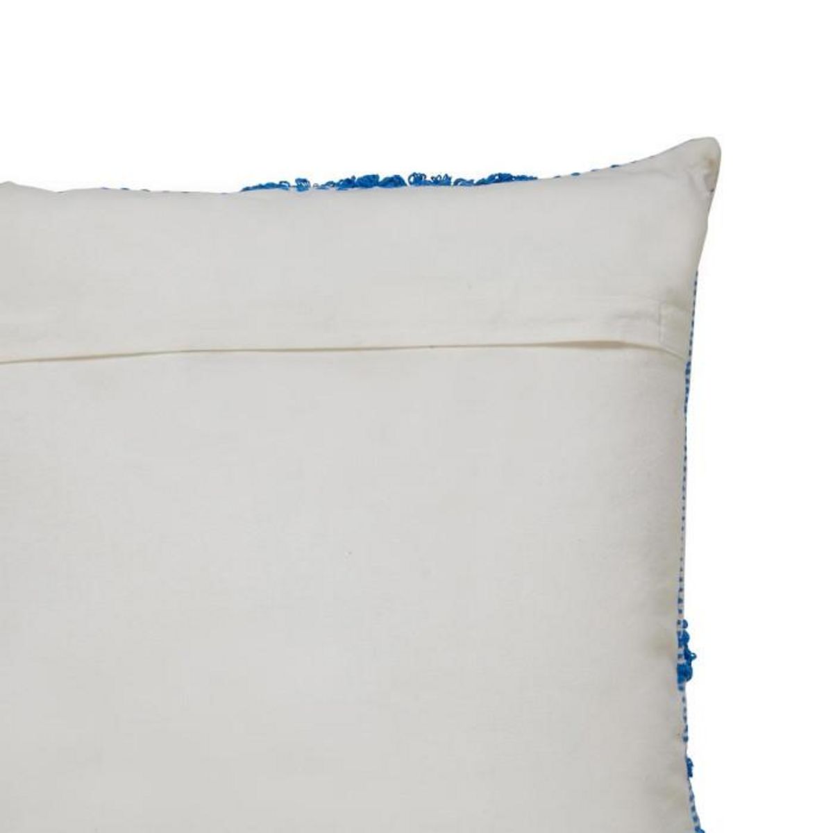 ATMOSPHERA Coussin Déco Tufté  Poppy  50x50cm Bleu