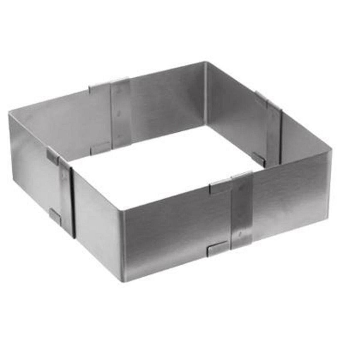 Moule Carré en Inox Extensible 15cm Argent pas cher 