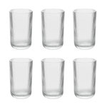 SECRET DE GOURMET Lot de 6 Gobelets Hauts Strie  Ema  43cl Transparent