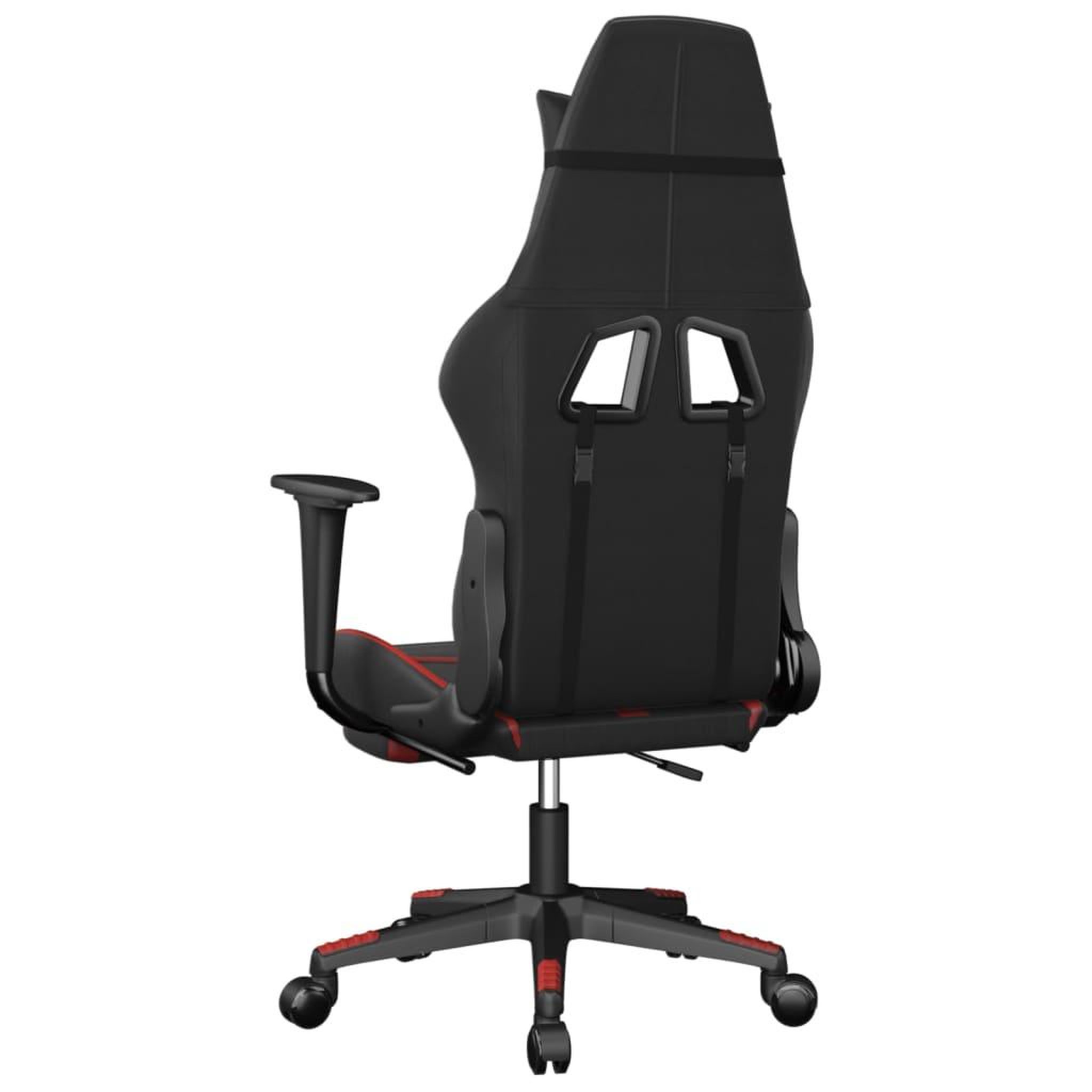 Voir la diapositive 5 : VIDAXL Chaise de jeu avec repose-pied Noir et rouge Similicuir