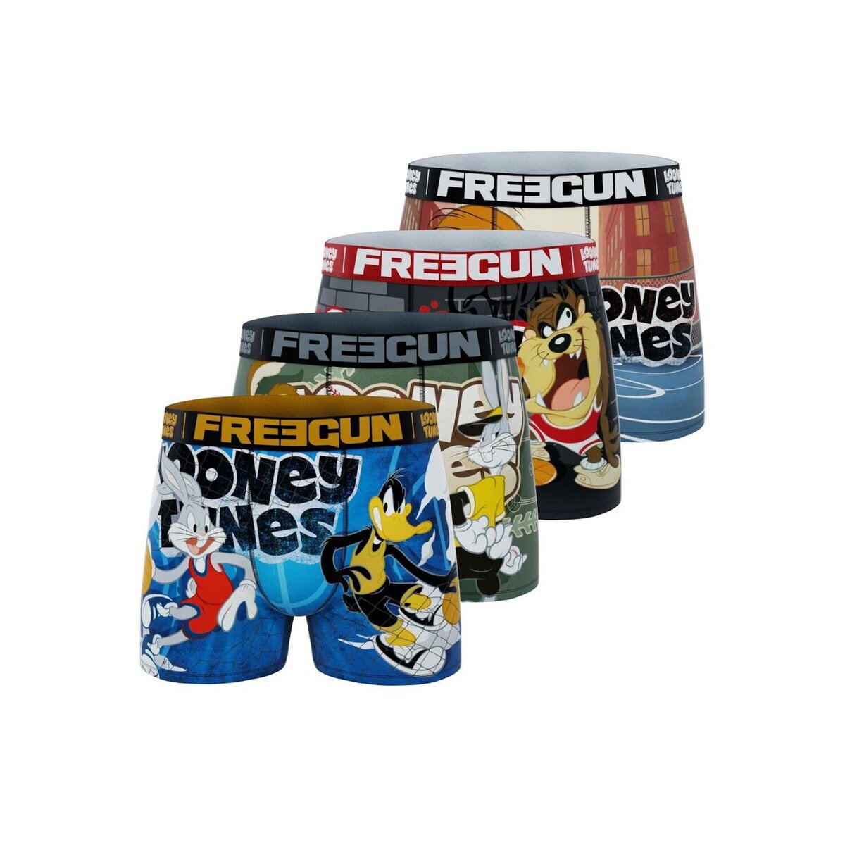 FREEGUN Lot de 4 boxers enfant Looney Tunes