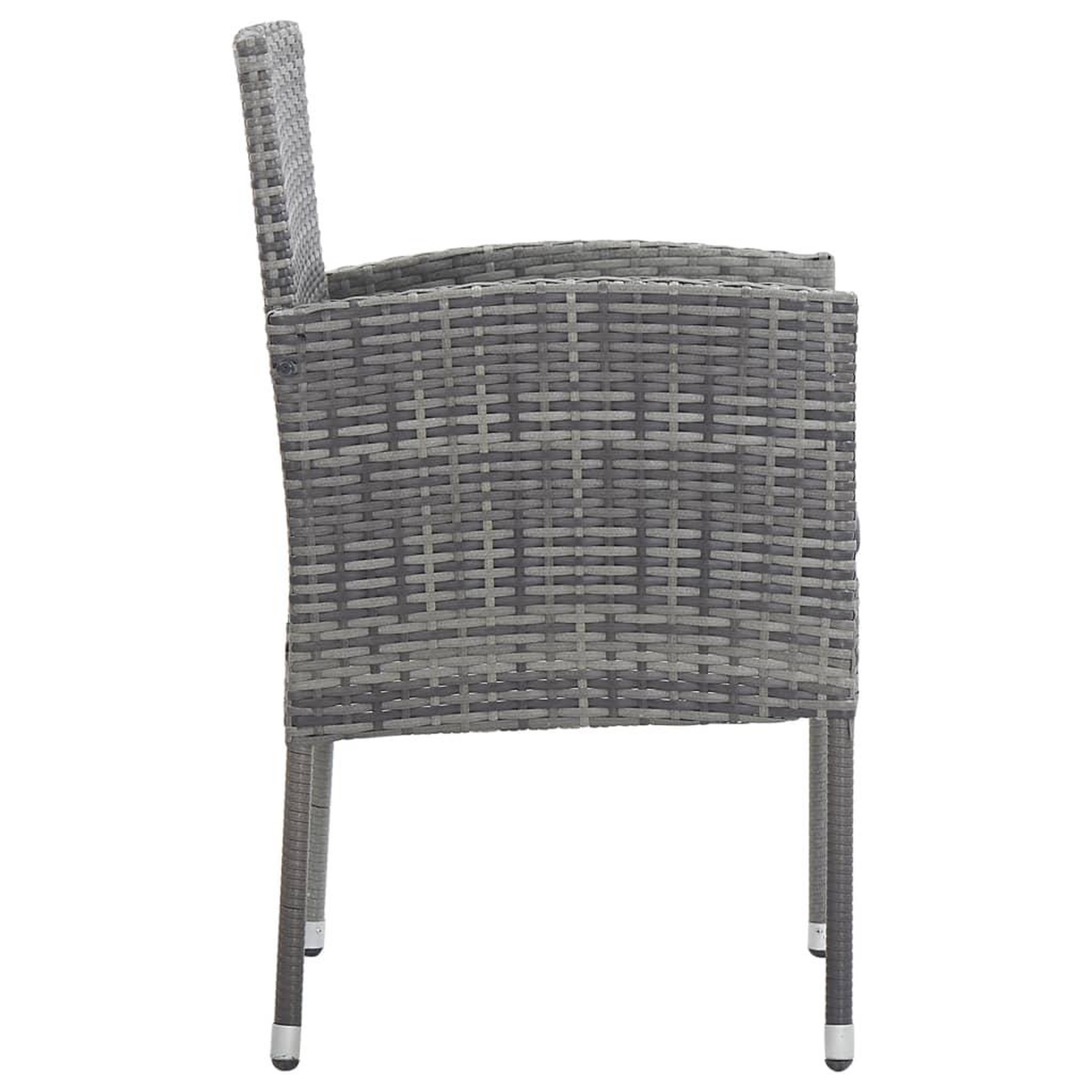 Voir la diapositive 4 : VIDAXL Chaises de jardin coussins gris fonce 2 pcs resine tressee