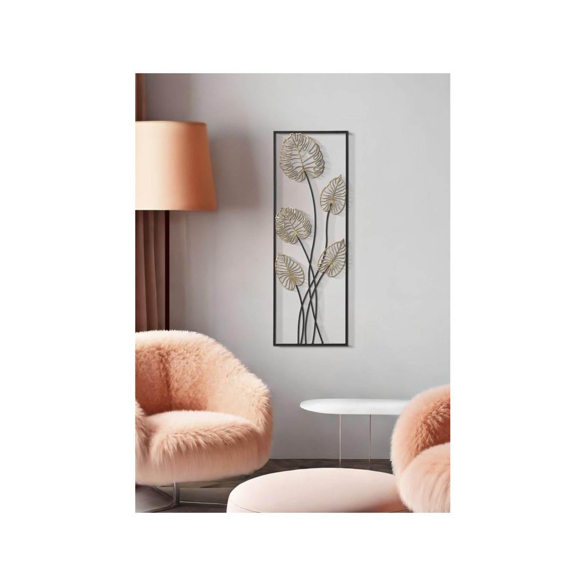 Voir la diapositive 6 : Paris Prix Décoration murale encadrée en métal  luxy  90cm multicolore