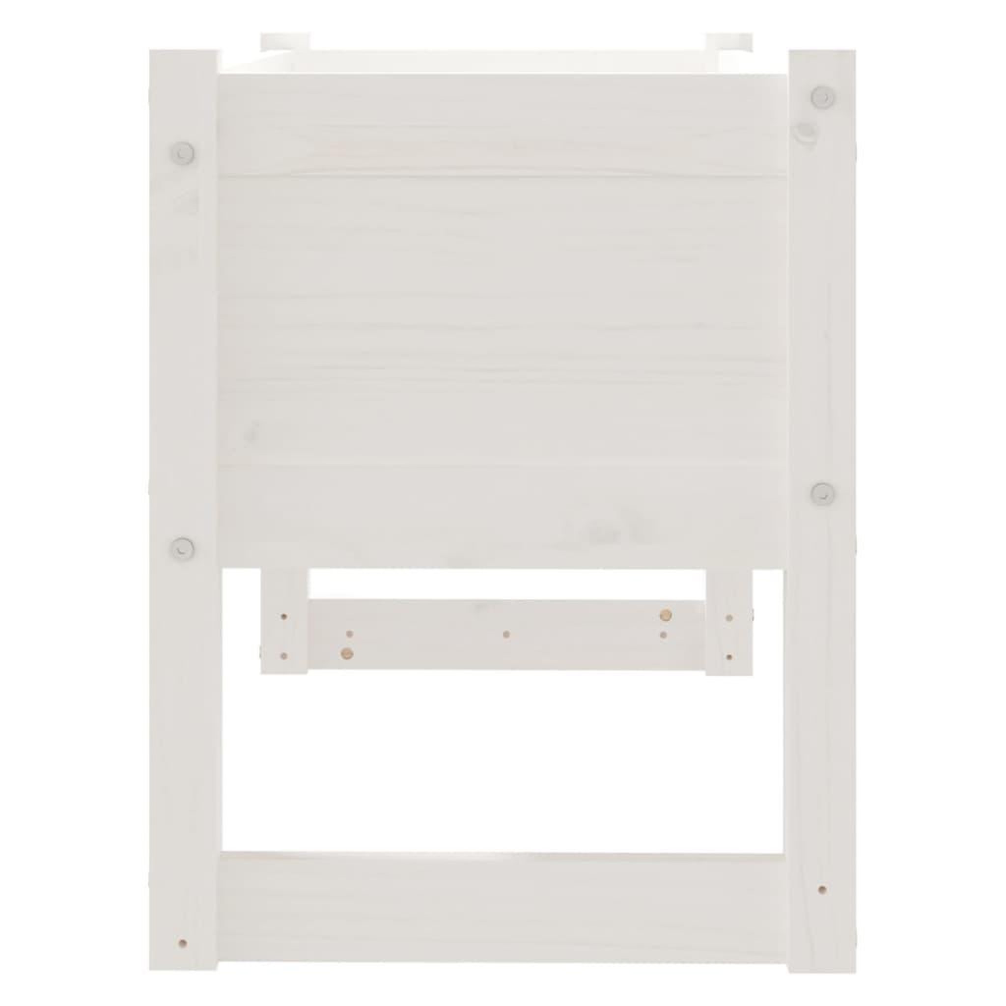 Voir la diapositive 5 : VIDAXL Jardiniere Blanc 78x40x52 cm Bois massif de pin