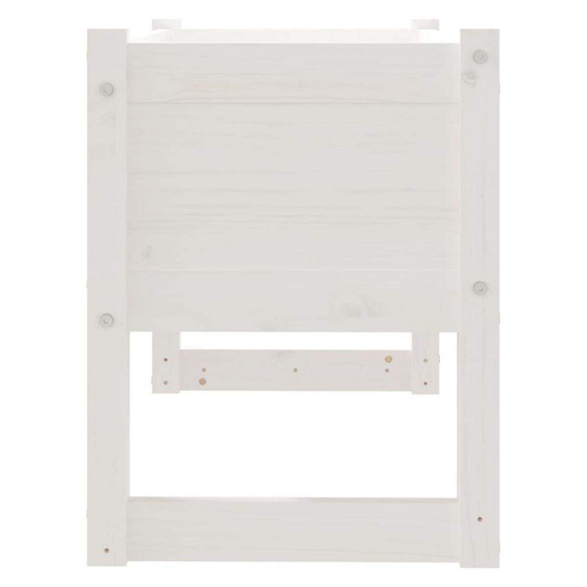 VIDAXL Jardiniere Blanc 78x40x52 cm Bois massif de pin