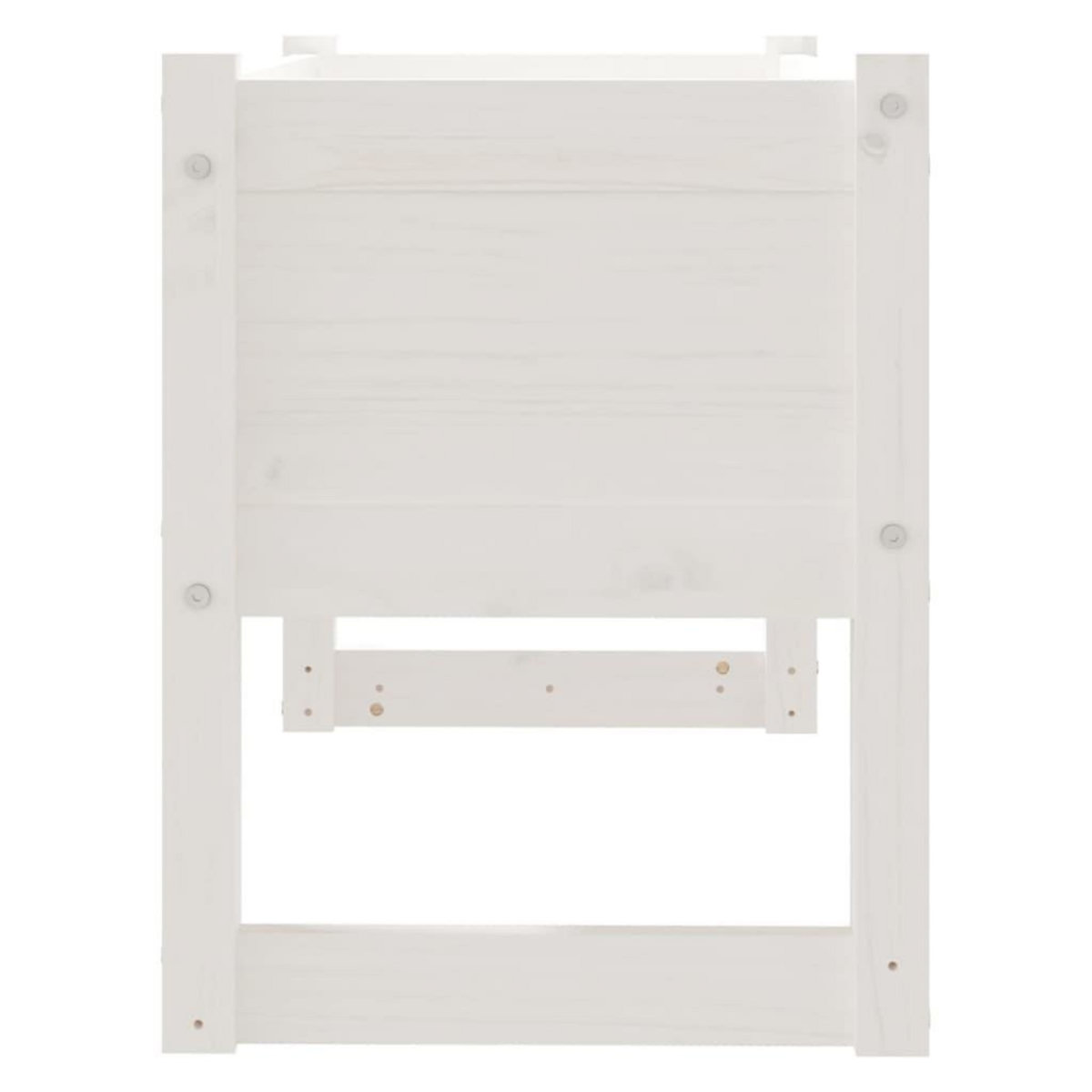 VIDAXL Jardiniere Blanc 78x40x52 cm Bois massif de pin