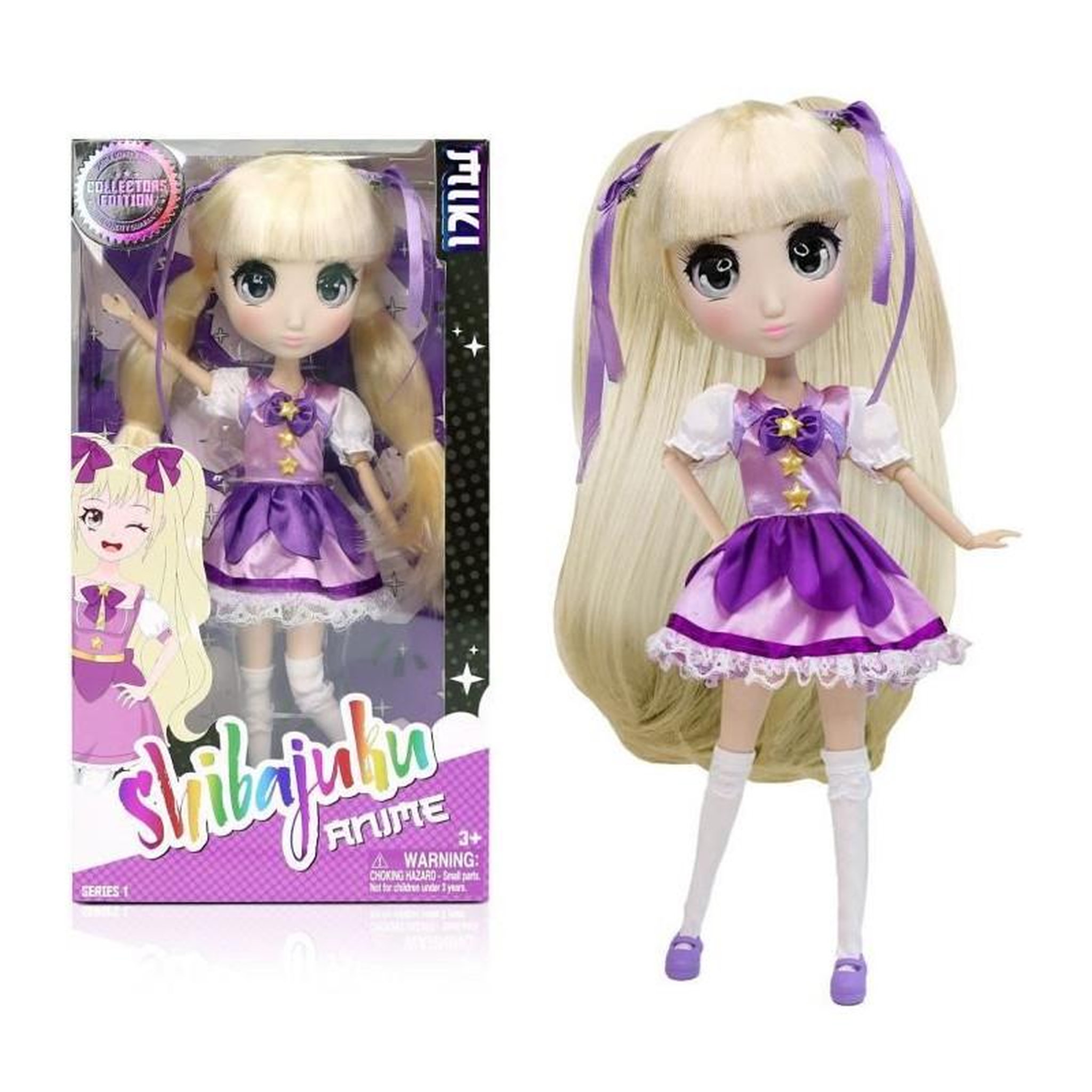 BANDAI Grande Poupée Kawai style Japon 30 cm - Poupée Miki - BANDAI - Licence Officielle Shibajuku Anime