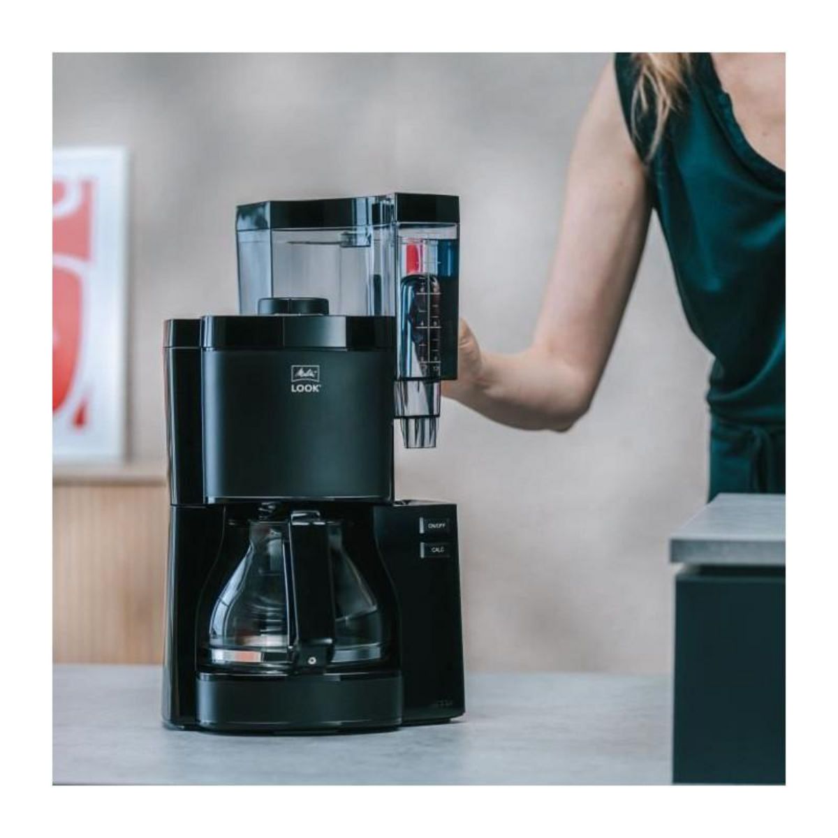 Melitta Cafetiere - MELITTA - Look V Glass 1025-02 - 1080 W - 1,25 L - Noir