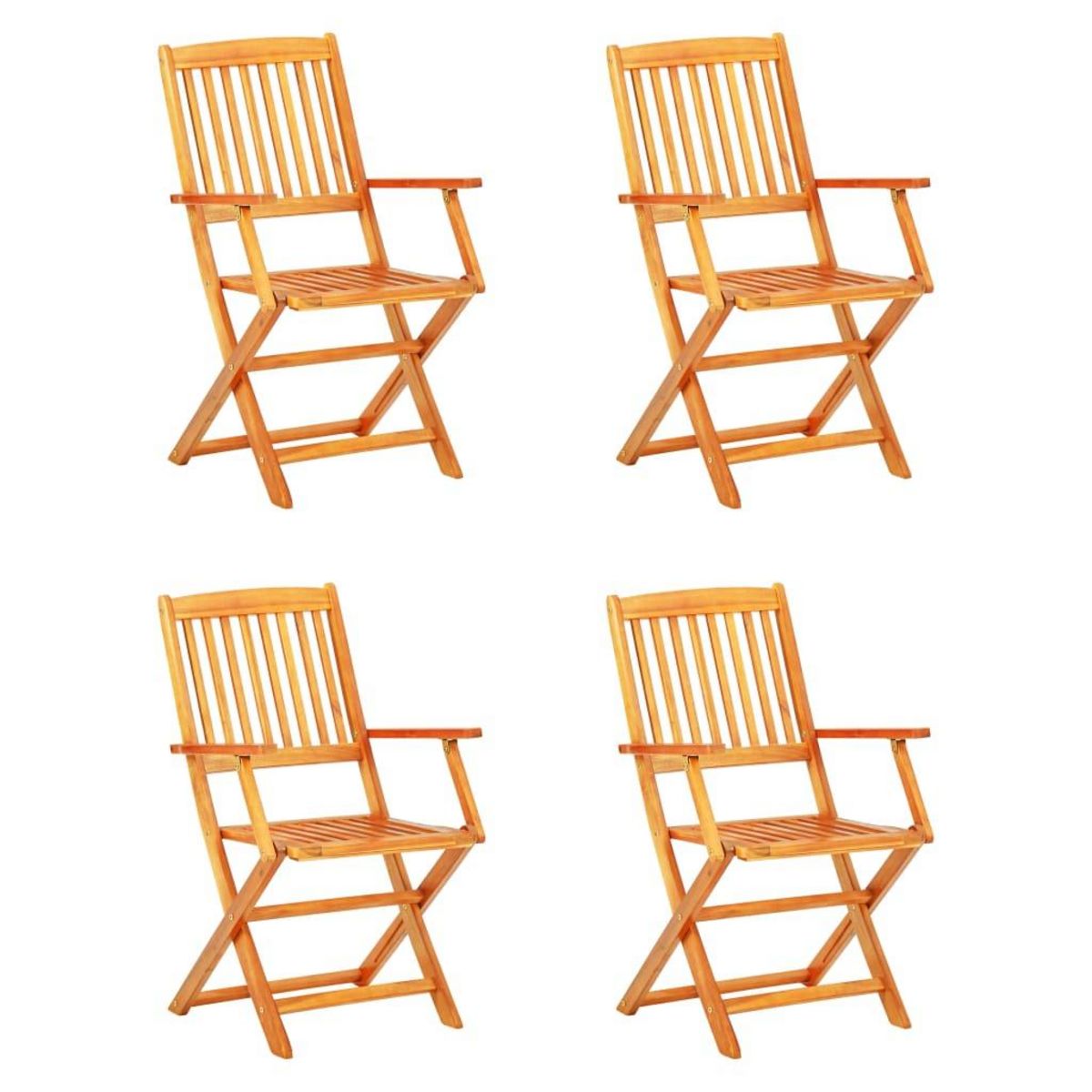 VIDAXL Ensemble a manger d'exterieur pliable 5pcs Bois d'acacia solide