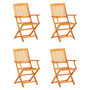Voir la diapositive 2 : VIDAXL Ensemble a manger d'exterieur pliable 5pcs Bois d'acacia solide