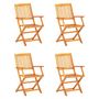 Voir la diapositive 2 : VIDAXL Ensemble a manger d'exterieur pliable 5pcs Bois d'acacia solide