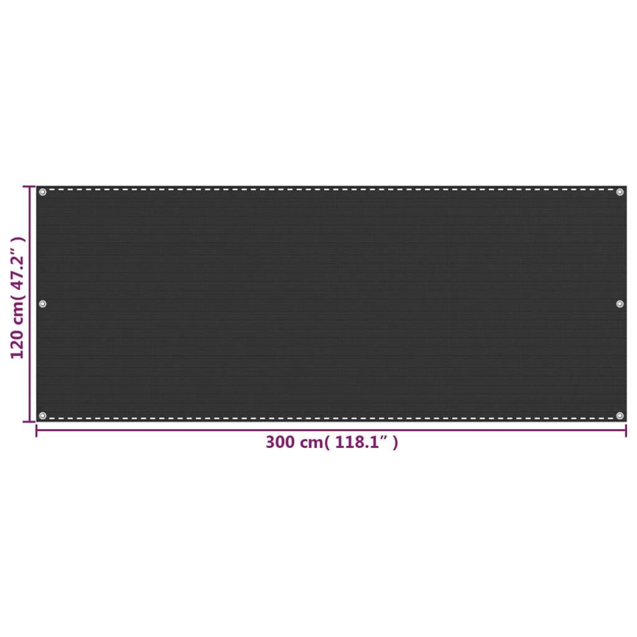 Voir la diapositive 5 : VIDAXL Ecran de balcon Anthracite 120x300 cm PEHD