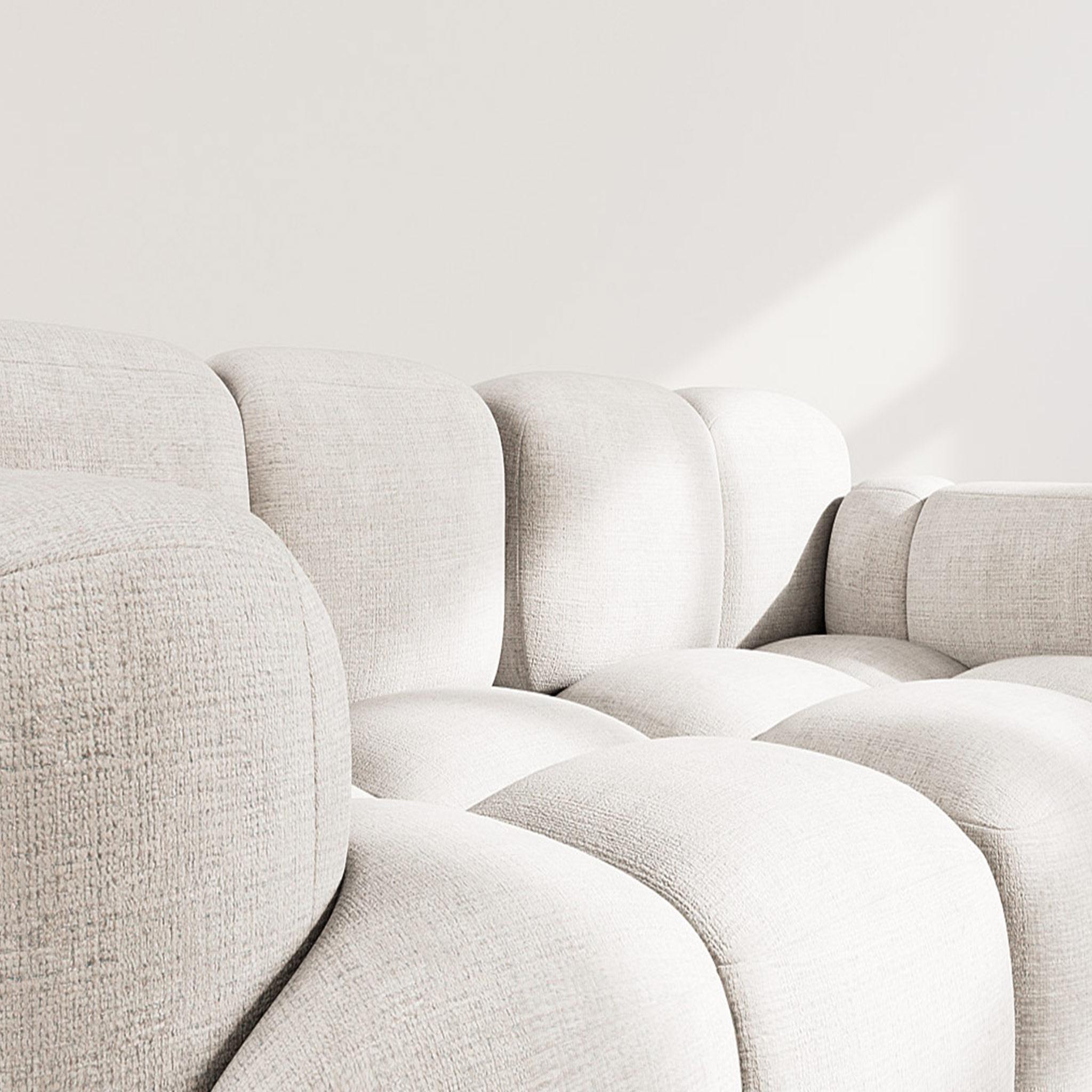 Voir la diapositive 4 : BEST MOBILIER Grace - canapé modulable 2 places en velours texturé