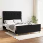 VIDAXL Cadre de lit avec tete de lit Noir 140x200 cm Tissu
