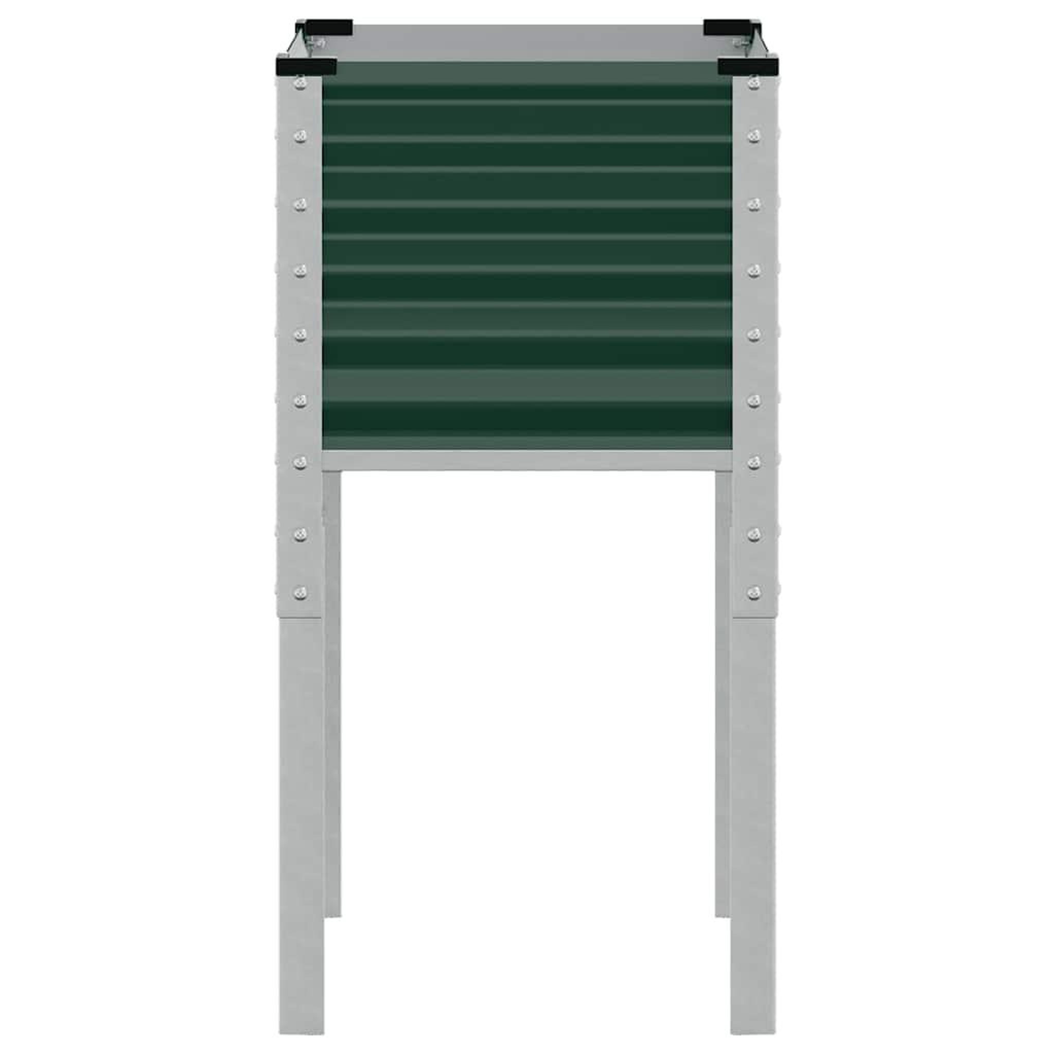 Voir la diapositive 5 : VIDAXL Jardiniere vert 45x45x88 cm acier